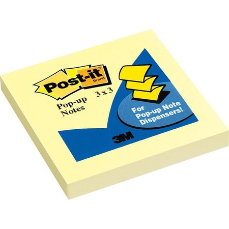 POST-IT Note, Popup, 3X3, 90Sh, Canary Pk MMMR330YW